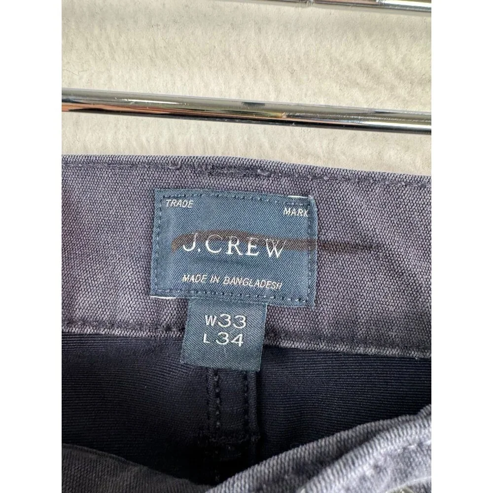 J.Crew 770 straight-fit five-pocket midweight tech pants preppy‎ sz 33x34